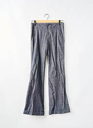 Pantalon large fermeture zip latéral taille normale gris TEDDY SMITH femme