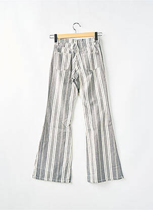 Pantalon droit fermeture zippée sous rabat boutonné taille normale gris TEDDY SMITH femme