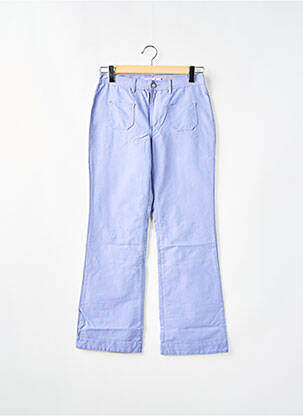Pantalon droit fermeture zippée sous rabat boutonné taille normale violet TEDDY SMITH femme