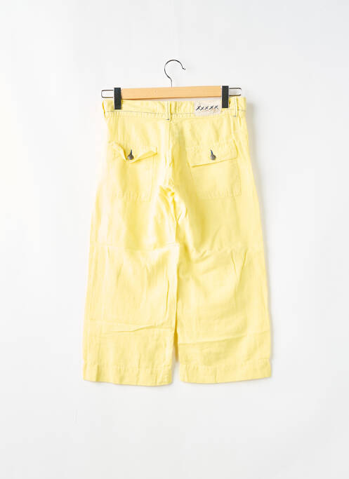 Pantacourt coupe droite taille normale jaune SCHOOL RAG femme