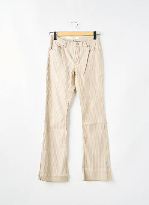 Pantalon flare beige SCHOOL RAG pour femme