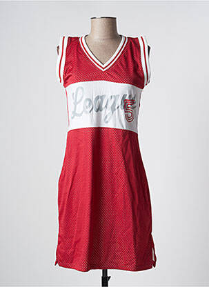 Robe mi-longue sans manche sans manche rouge TEDDY SMITH femme