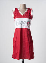 Robe mi-longue sans manche sans manche rouge TEDDY SMITH femme