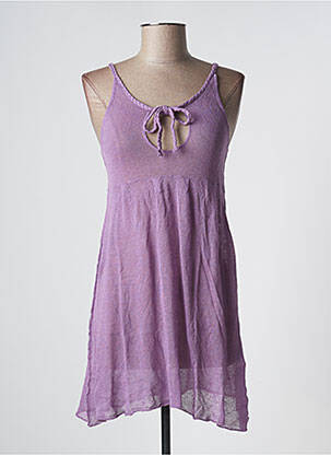 Robe de plage fermeture liens à nouer violet KILL DEAL femme