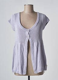Gilet manches courtes fermeture boutonnée sur le devant violet CHILLI PEPPER femme