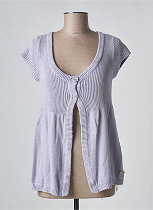 Gilet manches courtes fermeture boutonnée sur le devant violet CHILLI PEPPER femme