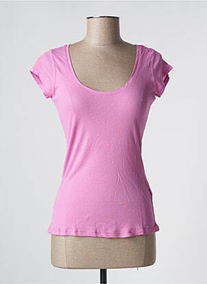 Top stretch manches courtes violet RWD femme