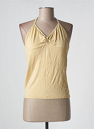 Top coupe cintrée sans manche beige TEDDY SMITH femme
