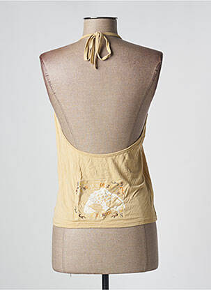 Top coupe cintrée sans manche beige TEDDY SMITH femme