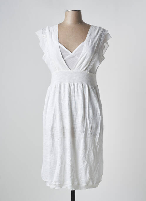 Robe mi-longue blanc HEL-S pour femme