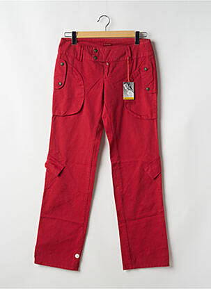 Pantalon cargo coupe droite taille basse rouge BE YOU K femme