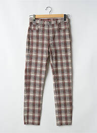 Pantalon slim stretch taille haute marron BONAVENTURE femme