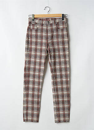Pantalon slim stretch taille haute marron BONAVENTURE femme