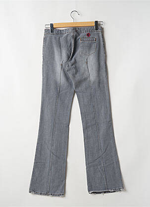 Jeans bootcut fermeture zippée sous rabat scratché taille basse gris CIMARRON femme