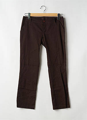 Pantalon 7/8 stretch taille basse marron SPIRIT OF GANG femme