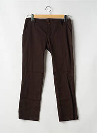 Pantalon 7/8 stretch taille basse marron SPIRIT OF GANG femme