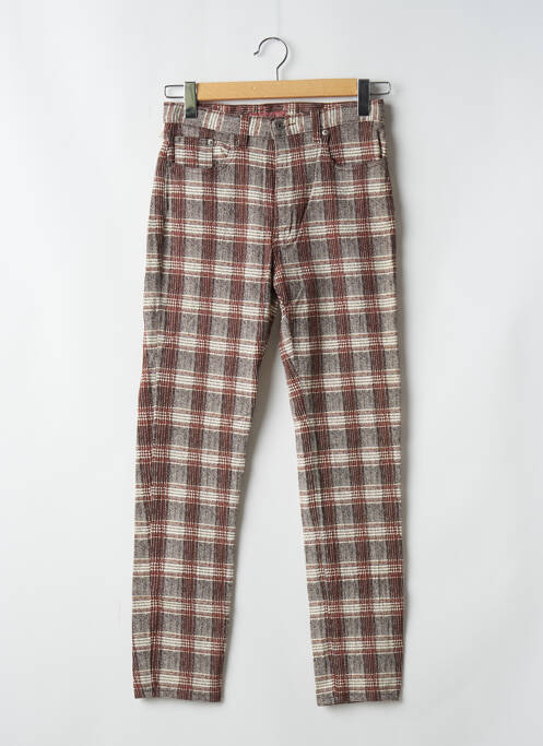 Pantalon slim stretch taille haute marron BONAVENTURE femme