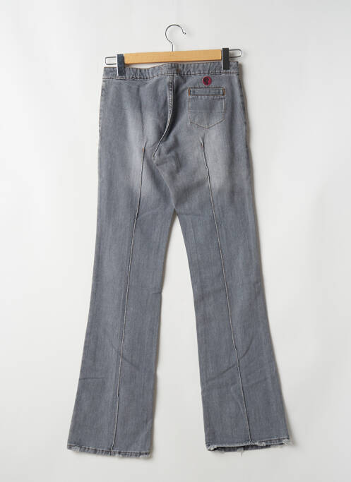 Jeans bootcut fermeture zippée sous rabat scratché taille basse gris CIMARRON femme