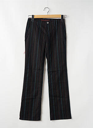 Pantalon chino tissage popeline taille normale noir FREEMAN T.PORTER femme