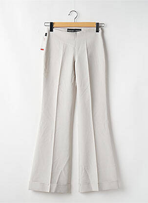 Pantalon droit fermeture zippée sous rabat boutonné taille normale gris FREEMAN T.PORTER femme