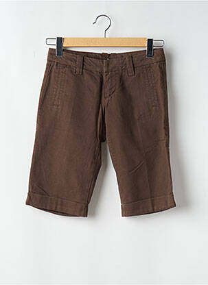 Bermuda tissage popeline taille normale marron FREEMAN T.PORTER femme