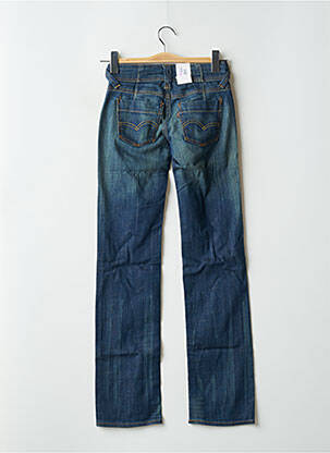 Pantalon droit fermeture zippée sous rabat boutonné bleu LEVI'S femme
