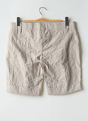 Short fermeture zippée sous rabat avec crochet taille basse beige ONLY femme