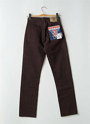Jeans coupe slim stretch taille haute marron REDWOOD femme