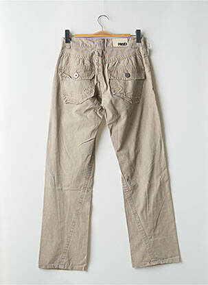 Jeans coupe droite fermeture boutonnée sur le devant taille normale beige RWD homme
