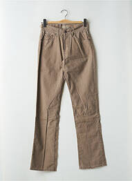 Jeans coupe droite fermeture boutonnée sur le devant taille normale marron RWD homme