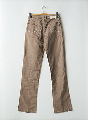 Jeans coupe droite fermeture boutonnée sur le devant taille normale marron RWD homme