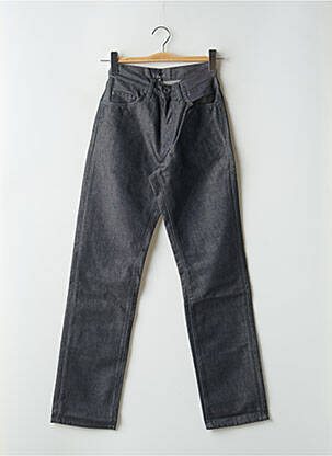Jeans coupe droite fermeture boutonnée sur le devant taille haute bleu RWD homme