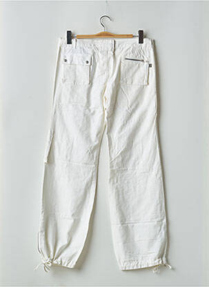 Pantalon cargo tissage popeline taille normale blanc RWD femme