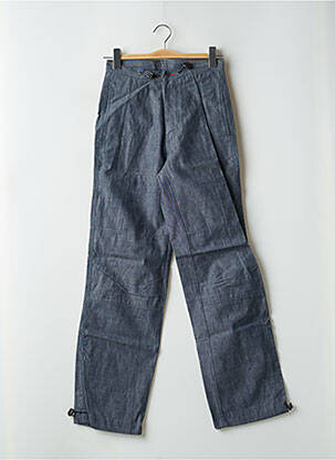 Jeans coupe droite fermeture zippée sous rabat boutonné taille haute bleu RWD homme
