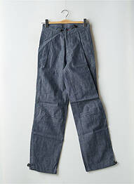Jeans coupe droite fermeture zippée sous rabat boutonné taille haute bleu RWD homme