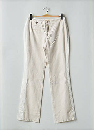 Pantalon droit tissage popeline taille normale beige SCHOOL RAG femme
