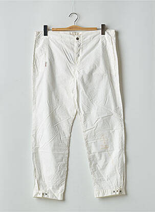 Pantalon 7/8 tissage popeline taille normale blanc SCHOOL RAG femme