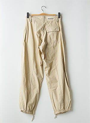 Pantalon 7/8 tissage popeline taille normale beige SCHOOL RAG femme