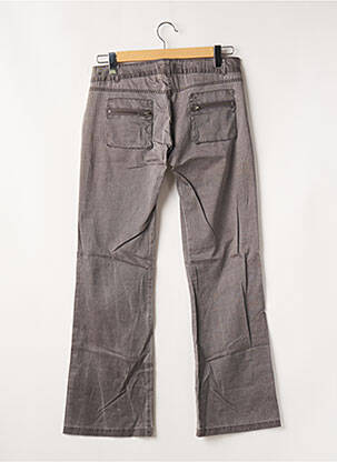 Pantalon droit fermeture zippée sous rabat boutonné gris SESSUN femme
