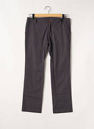 Pantalon droit fermeture zippée sous rabat boutonné gris SPIRIT OF GANG femme