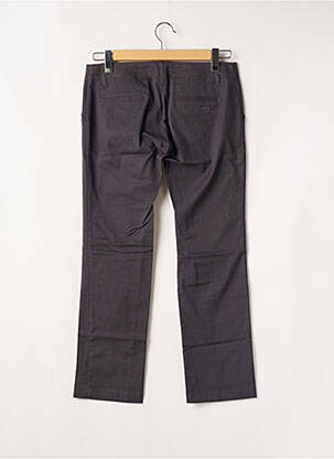 Pantalon droit fermeture zippée sous rabat boutonné gris SPIRIT OF GANG femme