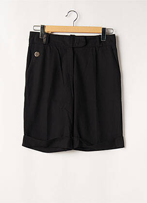Bermuda fermeture zippée sous rabat avec crochet noir SECTION URBAINE femme