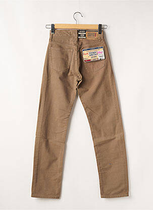 Pantalon droit fermeture zippée sous rabat boutonné beige TEDDY SMITH femme