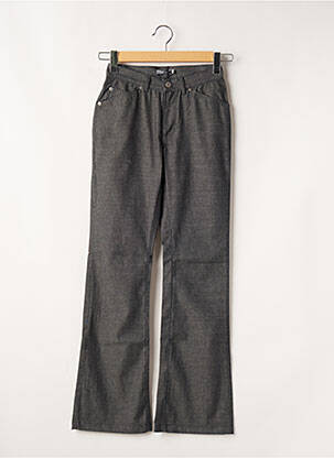 Pantalon droit fermeture zippée sous rabat boutonné gris TEDDY SMITH femme