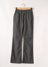 Pantalon droit fermeture zippée sous rabat boutonné gris TEDDY SMITH femme