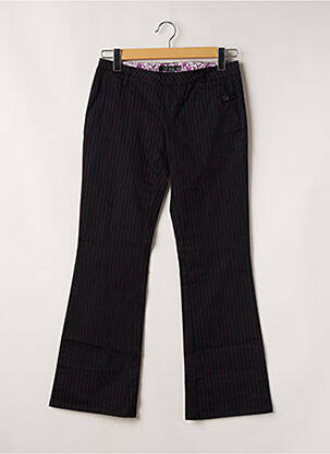 Pantalon droit fermeture zippée sous rabat avec crochet noir VOLCOM femme