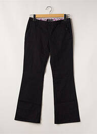 Pantalon droit fermeture zippée sous rabat avec crochet noir VOLCOM femme