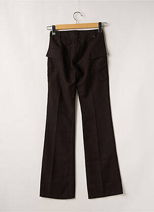 Pantalon flare taille à pinces marron TIM BARGEOT femme