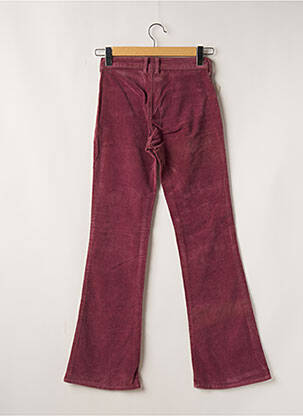 Pantalon droit fermeture zippée sous rabat boutonné taille normale violet CIMARRON femme