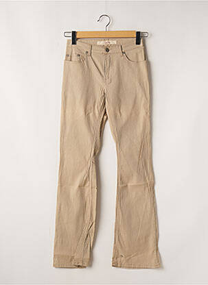 Pantalon flare stretch taille haute beige SCHOOL RAG femme